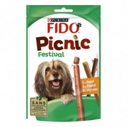 FIDO - Picnic Festival friandises pour Chien - 15 batonnets Assortiment Buf Poulet Agneau - 126g Sonico.fr