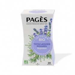 PAGES - Infusion Thym Lavande Romarin Biologique - boite de 20 sachets - 30 g Sonico.fr