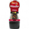 DUCROS -  Moulin Poivre 5 Baies Doux - Poivres grains et mélanges de baies - flacon de 24 g Sonico.fr