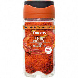 DUCROS -  Piment Chipotle Fumé Médium - Mélange d'épices - flacon de 46 g Sonico.fr