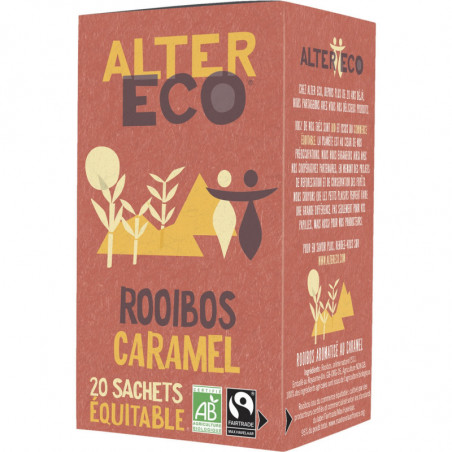 ALTER ECO - Infusion Bio Rooibos Caramel - boite de 20 sachets - 40 g Sonico.fr