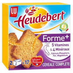 HEUDEBERT - Biscottes aux céréales complètes Forme - boite de 280 g Sonico.fr
