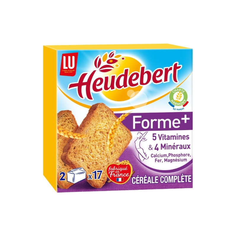 HEUDEBERT - Biscottes aux céréales complètes Forme - boite de 280 g Sonico.fr