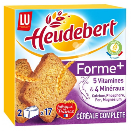 HEUDEBERT - Biscottes aux céréales complètes Forme - boite de 280 g Sonico.fr