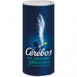 CEREBOS - Sel fin Equilibre (-33% de Sodium) - boite de 350 g Sonico.fr