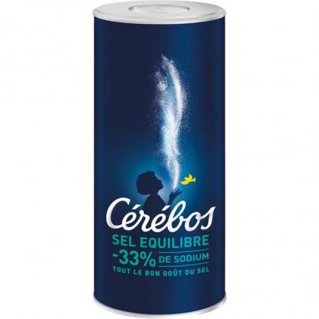 CEREBOS - Sel fin Equilibre (-33% de Sodium) - boite de 350 g Sonico.fr