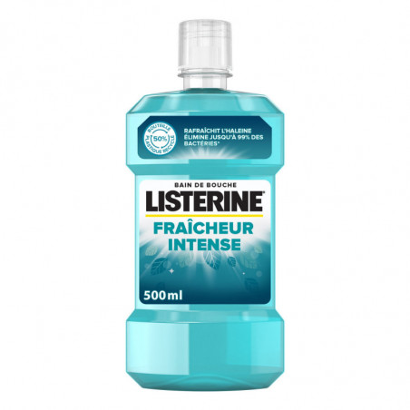 LISTERINE - Bain de bouche Fraîcheur Intense - flacon de 500 ml Sonico.fr