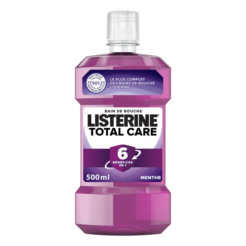 LISTERINE - Bain de bouche Total Care menthe - flacon de 500 ml Sonico.fr