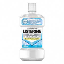 LISTERINE - Bain de bouche Soin Blancheur Gout plus léger - flacon de 500 ml Sonico.fr