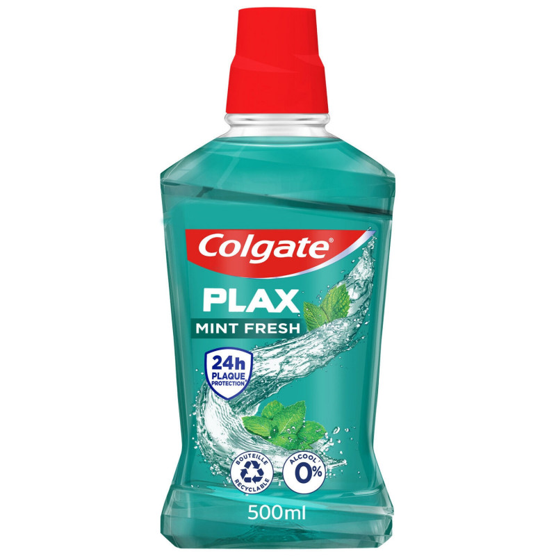 COLGATE - Plax Bain De Bouche Mint Fresh 24H - flacon de 500 ml Sonico.fr