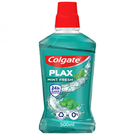 COLGATE - Plax Bain De Bouche Mint Fresh 24H - flacon de 500 ml Sonico.fr