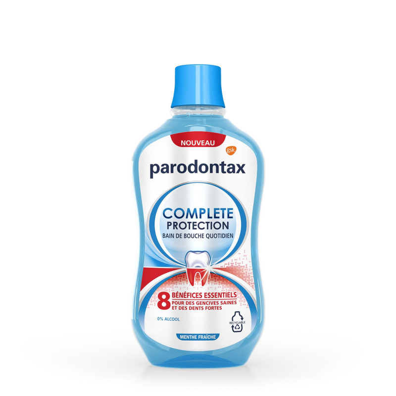 PARODONTAX - Complete Protection Menthe Fraiche - Bain de bouche - flacon de 500 ml Sonico.fr
