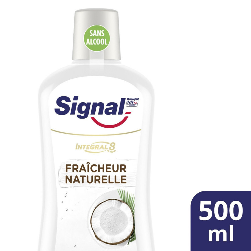 SIGNAL - Bain de Bouche Integral 8 Fraîcheur Naturelle - flacon de 500 ml Sonico.fr