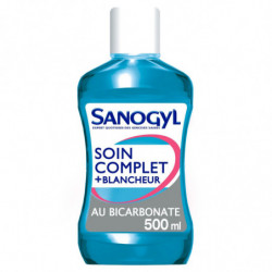 SANOGYL - Bain de bouche Soin Complet + Blancheur Bicarbonate - flacon de 500 ml Sonico.fr