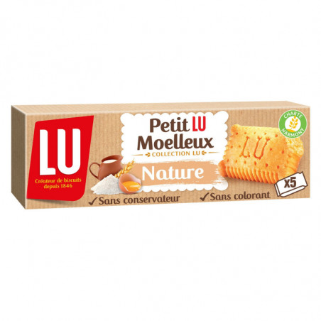 LU - Petit Lu Moelleux Gâteaux moelleux natures - boîte de 5 sachets - 140 g Sonico.fr