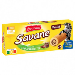 BROSSARD - Savane Gâteaux Pocket Roulé Chocolat Noisettes - boite de 7 sachets - 175 g Sonico.fr