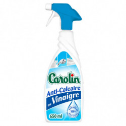 CAROLIN - Anti-Calcaire Au vinaigre - Nettoyant multi-surfaces - spray de 650 ml Sonico.fr