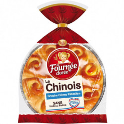 LA FOURNEE DOREE - Brioche Chinois Crème pâtissière - brioche de 600 g Sonico.fr