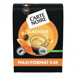 CARTE NOIRE - Classique Intensité 5 Cafés Compatible Senseo - paquet de 48 dosettes Sonico.fr