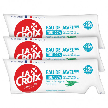 LA CROIX - Eau de javel Forêt Eucalyptus - pack de 3 berlingots de 250 ml Sonico.fr