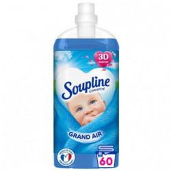 SOUPLINE - Grand Air 60 lavages Adoucissant Concentré - bidon de 1,3 l Sonico.fr