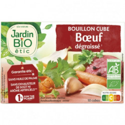 JARDIN BIO ETIC - Bouillons de cubes buf Bio Dégraissé - boîte de 10 cubes de 10 g Sonico.fr