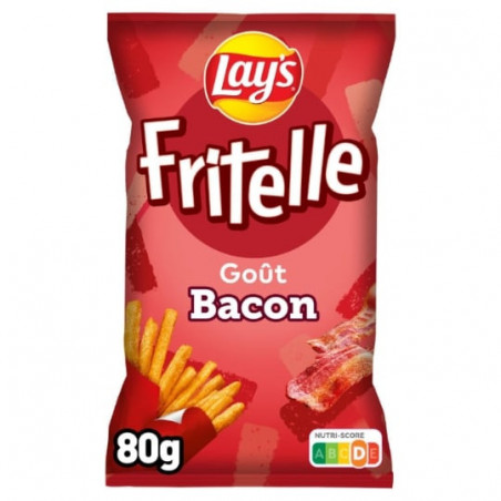 LAY'S - Fritelle Bacon Frites - Biscuits apéritifs - sachet de 80 g Sonico.fr