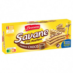 BROSSARD - Gâteau Savane Petit Moelleux Fourrage Choco - paquet de 135 g Sonico.fr