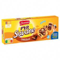 BROSSARD - P'tit Savane Chocolat - paquet de 5 gâteaux de 30 g Sonico.fr