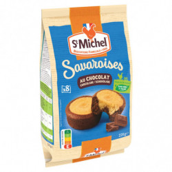 ST MICHEL - Savaroises au Chocolat - Gâteaux pockets - paquet de 8 sachets - 220 g Sonico.fr
