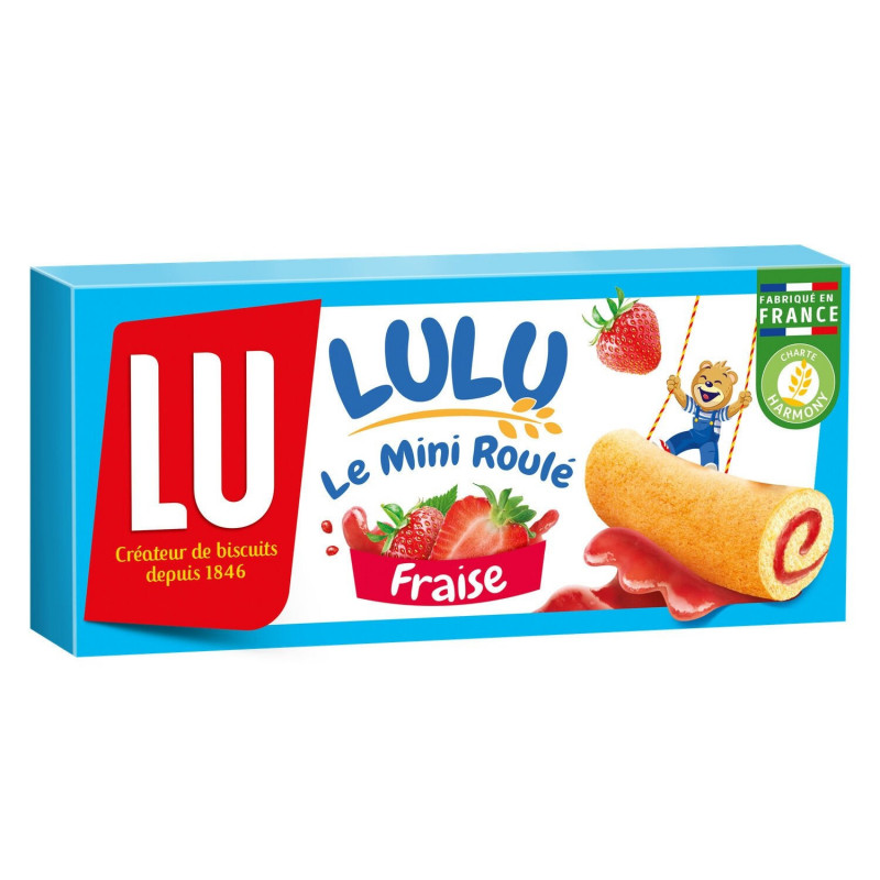 LU - Lulu Le Mini Roulé Fraise - Gâteaux pockets - boite de 150 g Sonico.fr