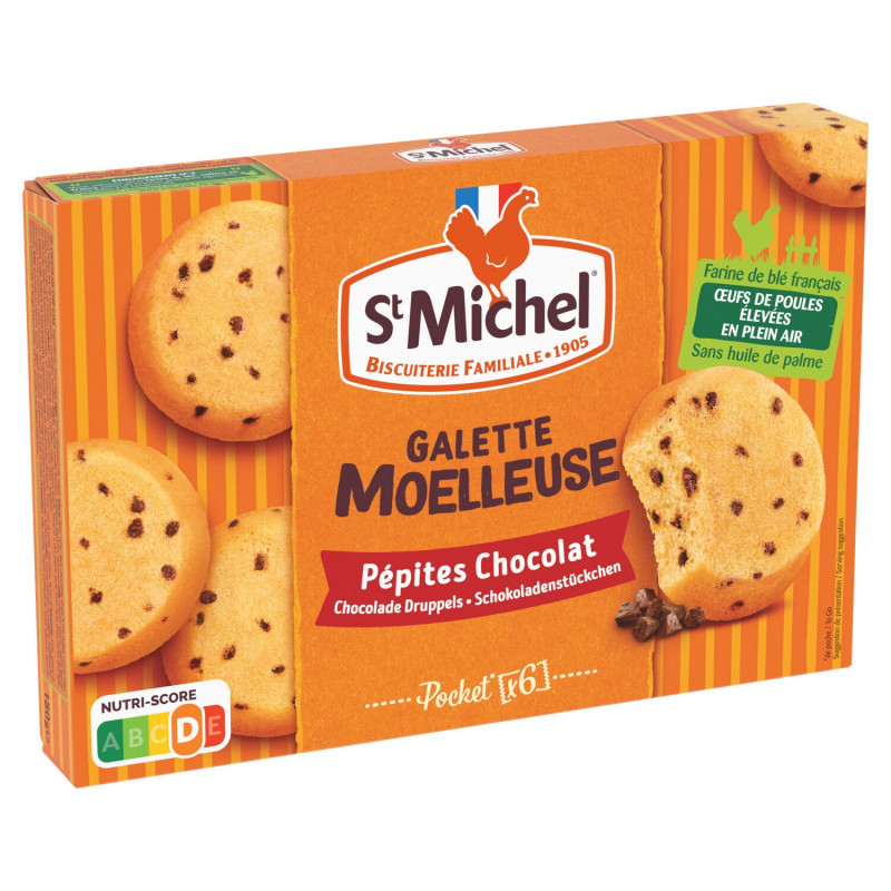 ST MICHEL - Galette Moelleuse Pépites Chocolat - paquet de 180 g Sonico.fr