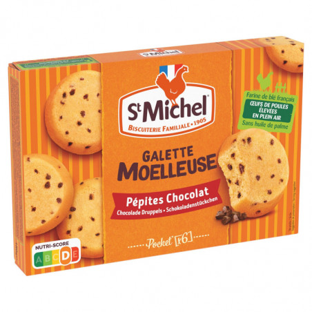 ST MICHEL - Galette Moelleuse Pépites Chocolat - paquet de 180 g Sonico.fr