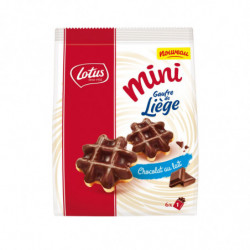 LOTUS - Mini Gaufres de liège au Chocolat au Lait - paquet de 171 g Sonico.fr
