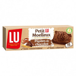 LU - Petit Moelleux Pépites de Chocolat Gâteaux - boîte de 5 sachets - 140 g Sonico.fr