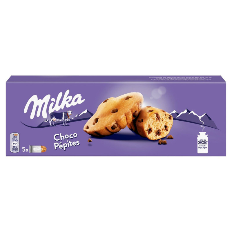 MILKA - Choco Pépites chocolat Gâteaux - boîte de 5 sachets - 140 g Sonico.fr