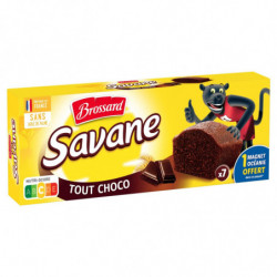 BROSSARD - Savane Tout Choco Gâteaux marbrés - boite de 7 sachets de 27 g - 189 g Sonico.fr