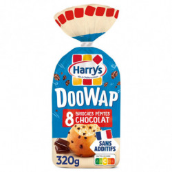HARRYS - DooWap Pépites de Chocolat Brioche sans additifs - sachet de 8 - 320 g Sonico.fr