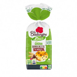 LA BOULANGERE - Briochettes Bio aux Pépites de Chocolat Noir - sachet de 6 - 240 g Sonico.fr