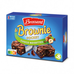 BROSSARD - Le Brownie Pocket Choco Noisettes Gâteaux - boite de 8 sachets de 30 g - 240g  Sonico.fr