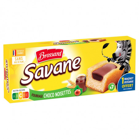 BROSSARD - Savane Fourrage Choco Noisettes Gâteaux - boite de 7 sachets de 27 g - 189 g Sonico.fr