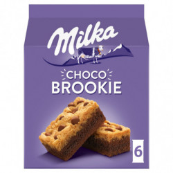 MILKA - Choco Brookie Gâteaux moelleux aux pépites chocolat - boîte de 6 sachets - 152 g Sonico.fr