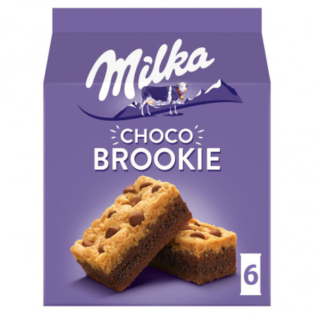 MILKA - Choco Brookie Gâteaux moelleux aux pépites chocolat - boîte de 6 sachets - 152 g Sonico.fr