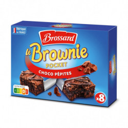 BROSSARD - Le Brownie Pocket Choco Pépites Gâteaux - boite de 8 sachets de 30 g - 240g  Sonico.fr