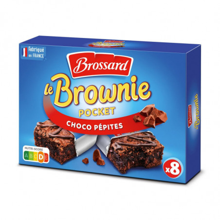 BROSSARD - Le Brownie Pocket Choco Pépites Gâteaux - boite de 8 sachets de 30 g - 240g  Sonico.fr