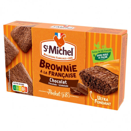 ST MICHEL  - Brownies à la Française Chocolat - boite de 8 gâteaux - 240 g Sonico.fr