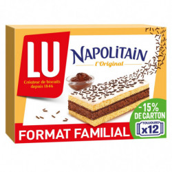 LU - Napolitain L'Original Gâteaux au chocolat - boîte de 12 sachets - 360 g Sonico.fr