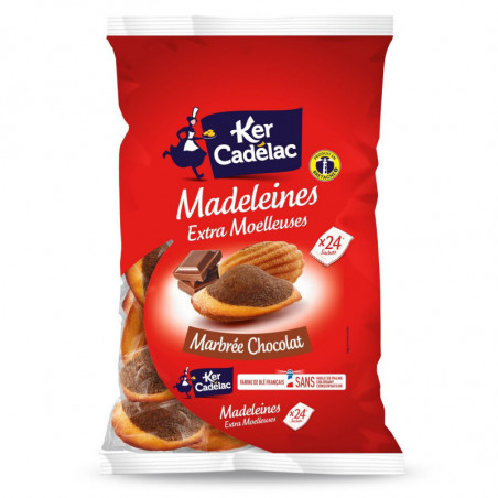 KER CADELAC - Madeleines Marbrées Chocolat - sachet de 600 g Sonico.fr