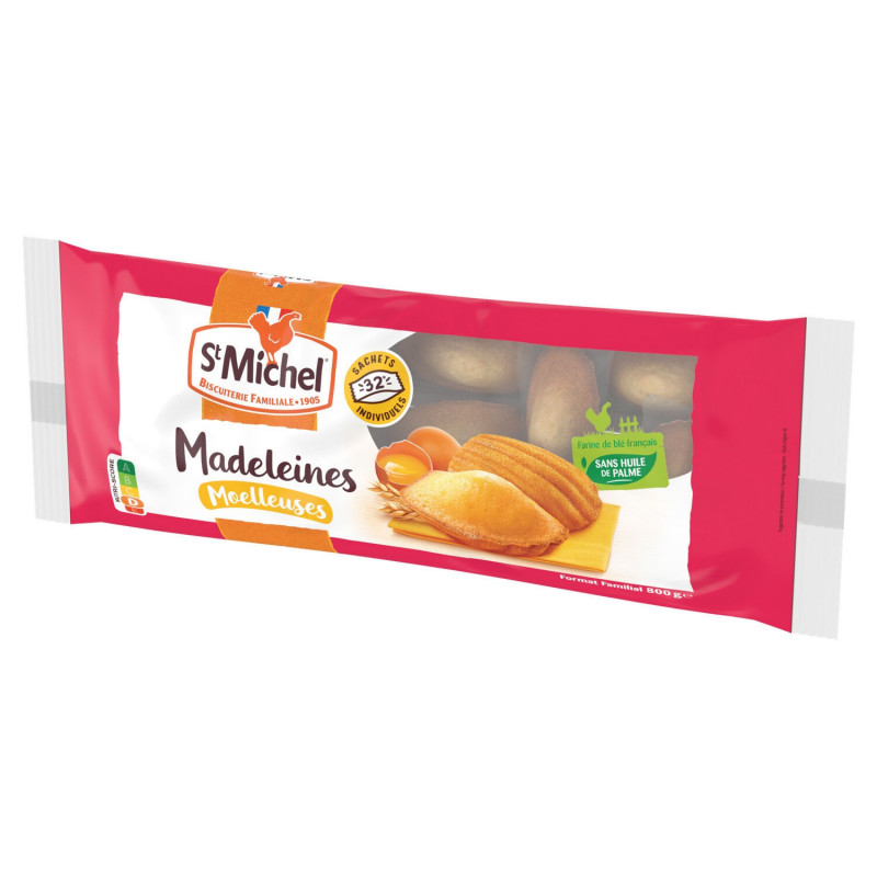 ST MICHEL - Madeleine Moelleuses Nature - paquet de 800 g Sonico.fr