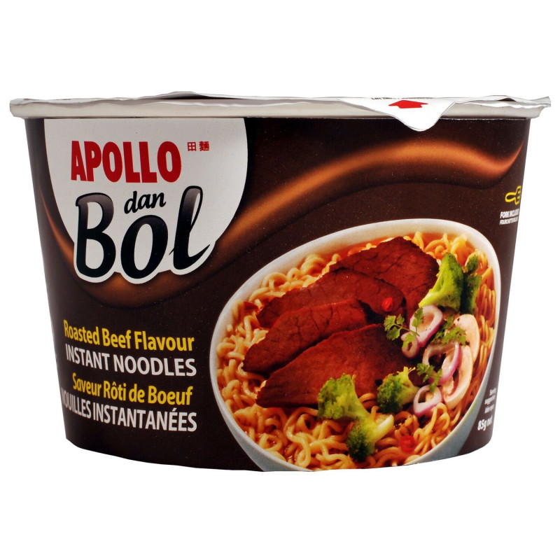 APOLLO - Nouilles dan bol saveur Buf Roti - pot de 85 g Sonico.fr